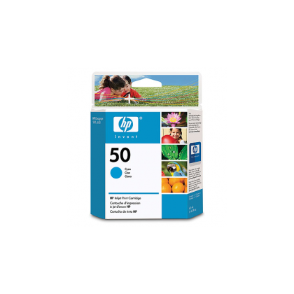New, Pre-Owned - HP 50 51650C Cyan, OEM Ink Cartridge