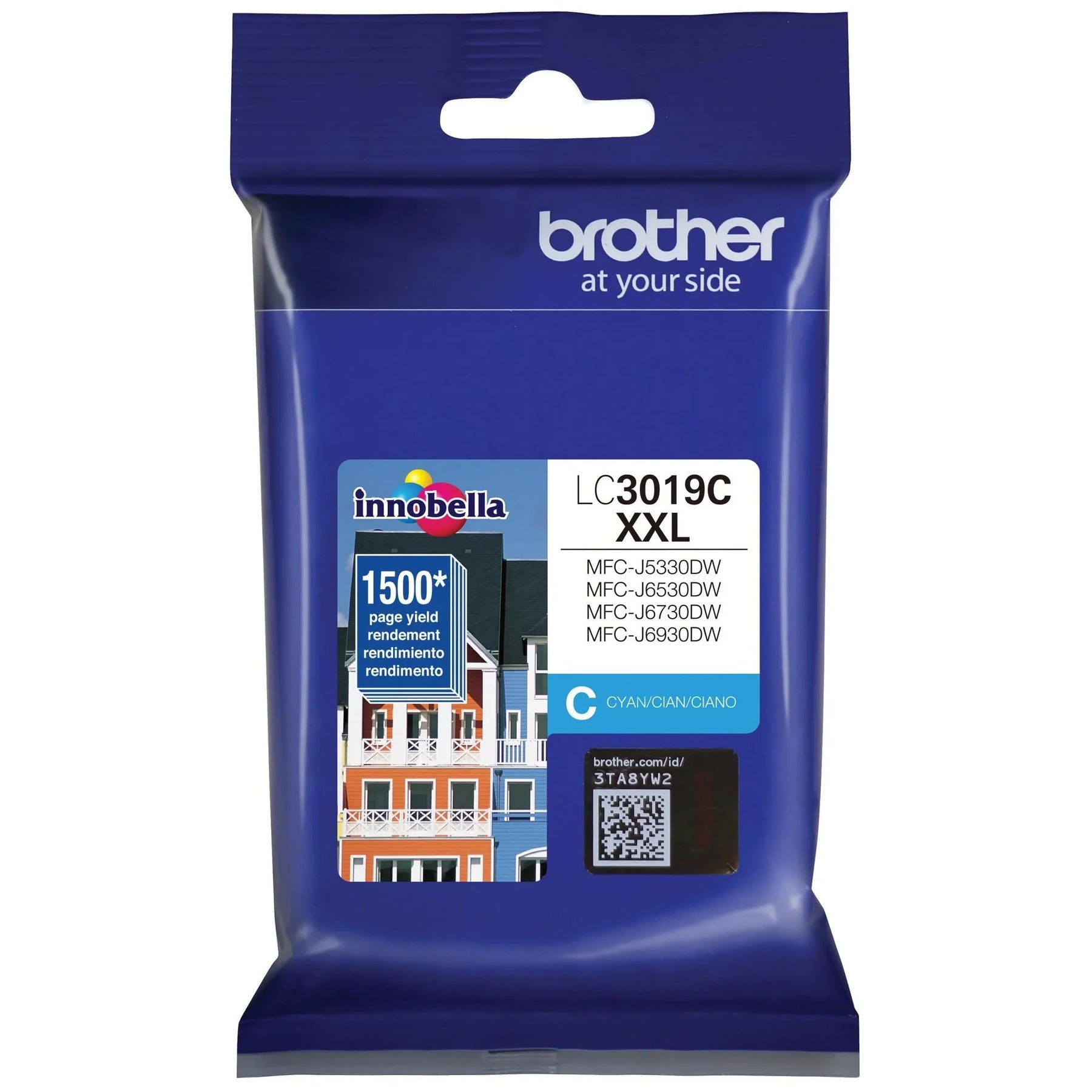 New, Pre-Owned - Brother LC3019 Super High-Yield Cyan Ink Cartridge, LC3019C
