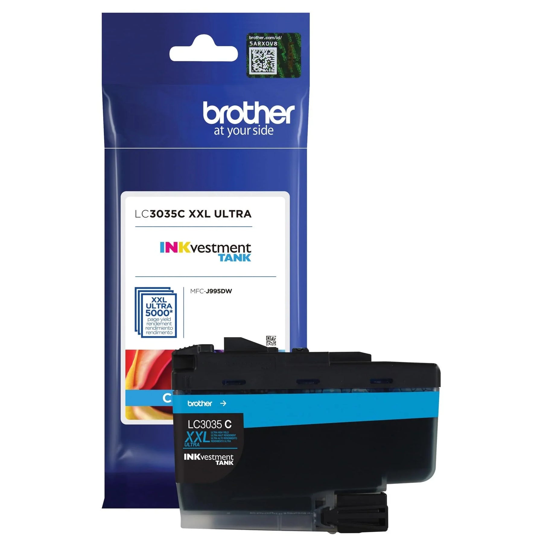 New, Pre-Owned - Brother LC3035C XXL Cyan Ultra High-Yield INKvestment Ink Tank