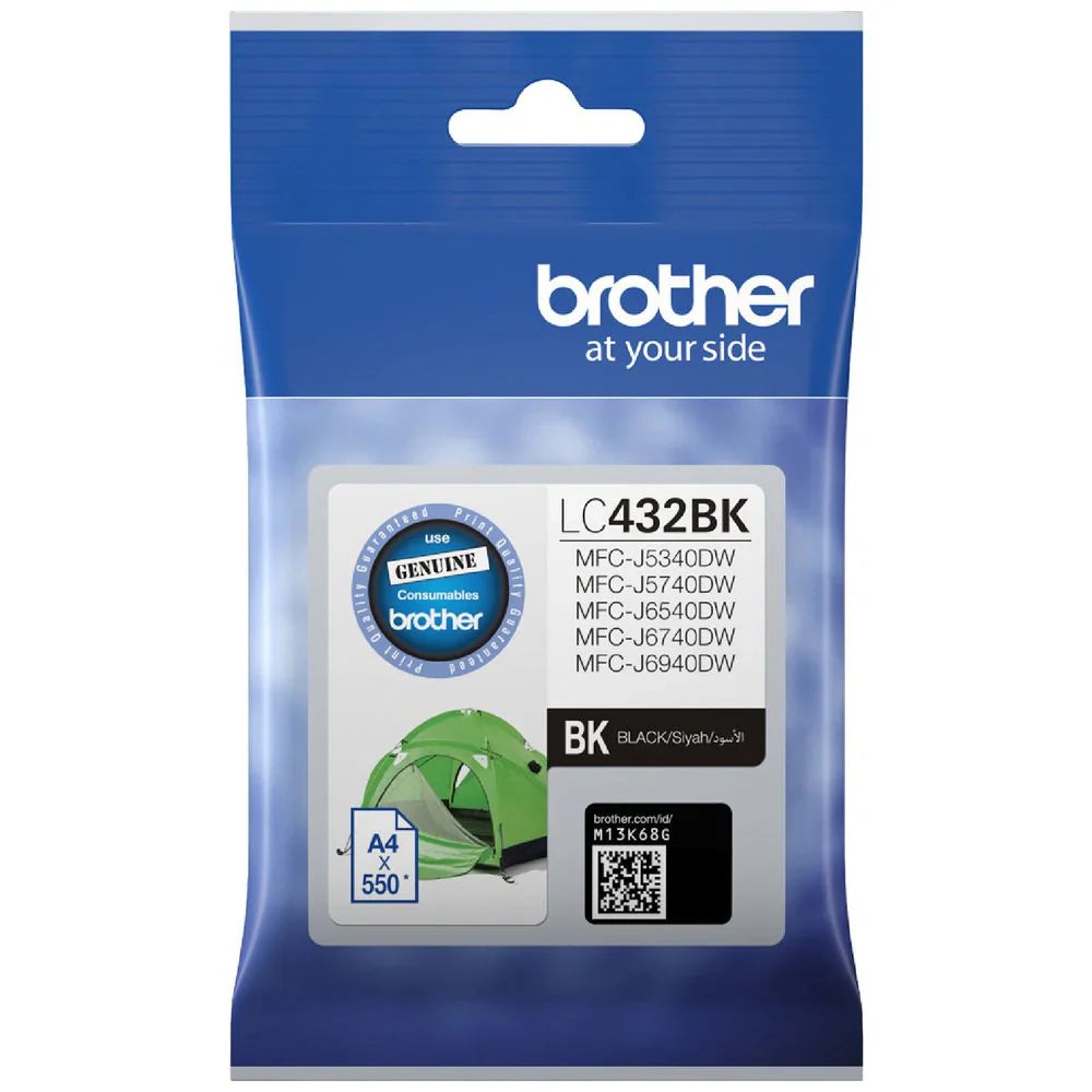 New, Pre-Owned - Brother LC432BK Standard Yield Black Ink Cartridge