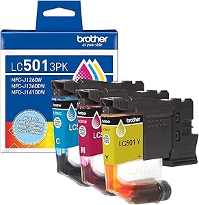 New, Pre-Owned - Brother LC501 Standard Yield Multi-Color (CMY) Ink Cartridge,3-Pack