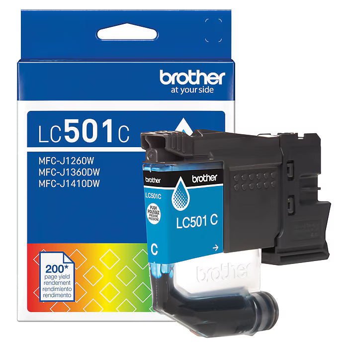 New, Pre-Owned - Brother LC501 Standard Yield Cyan Ink Cartridge
