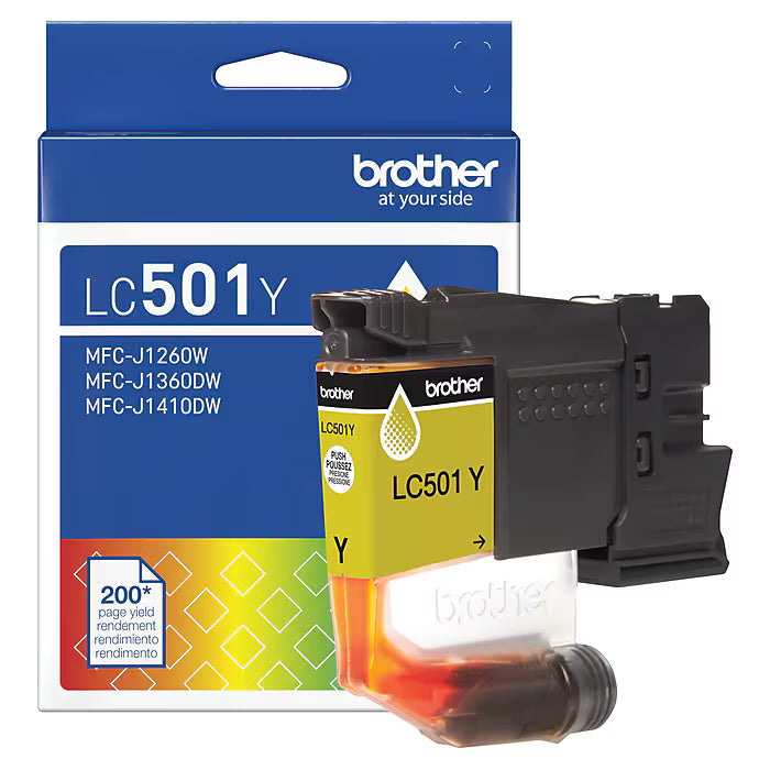 New, Pre-Owned - Brother LC501 Standard Yield Yellow Ink Cartridge
