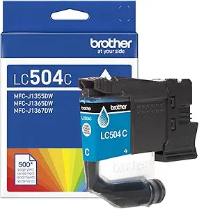 New, Pre-Owned - Brother LC504 Standard Yield Cyan Ink Cartridge