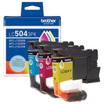 New, Pre-Owned - Brother LC504XL High Yield Multi-Color (CMY) Ink Cartridge,3-Pack