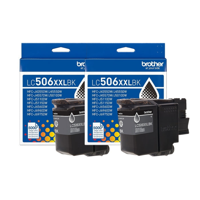 New, Pre-Owned - Brother LC506XXL Extra High Yield Black Ink Cartridge-2 Pack