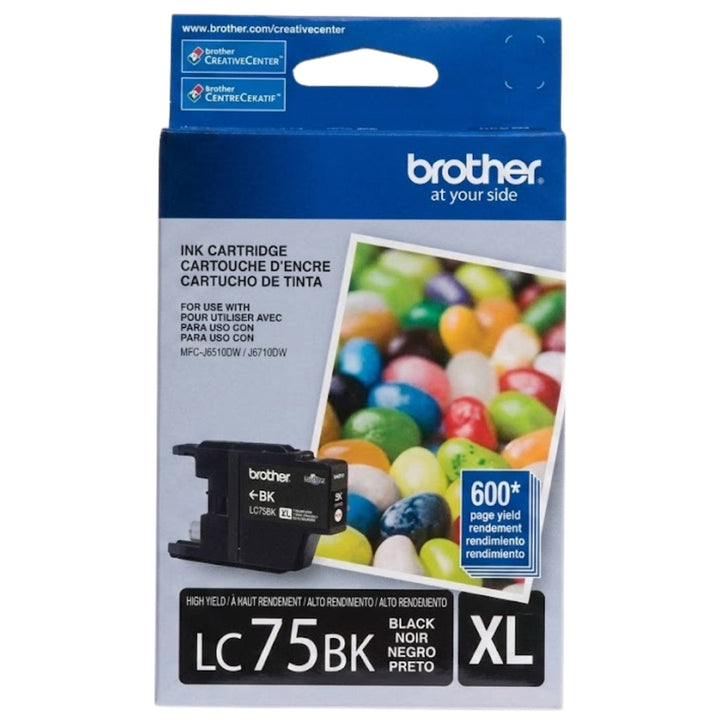 New, Pre-Owned - Brother LC75 Black Ink Cartridge