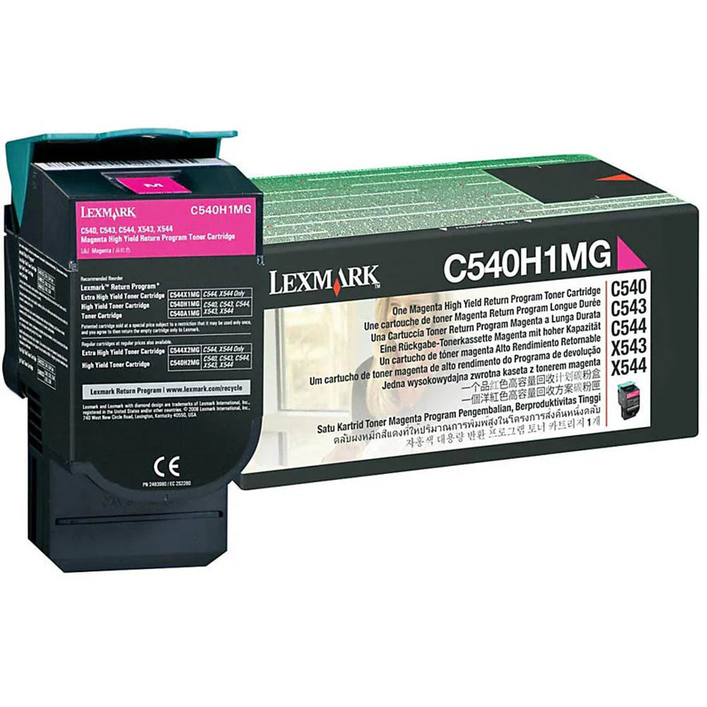New, Pre-Owned - Lexmark Magenta Return Program Toner Cartridge, C540H1MG