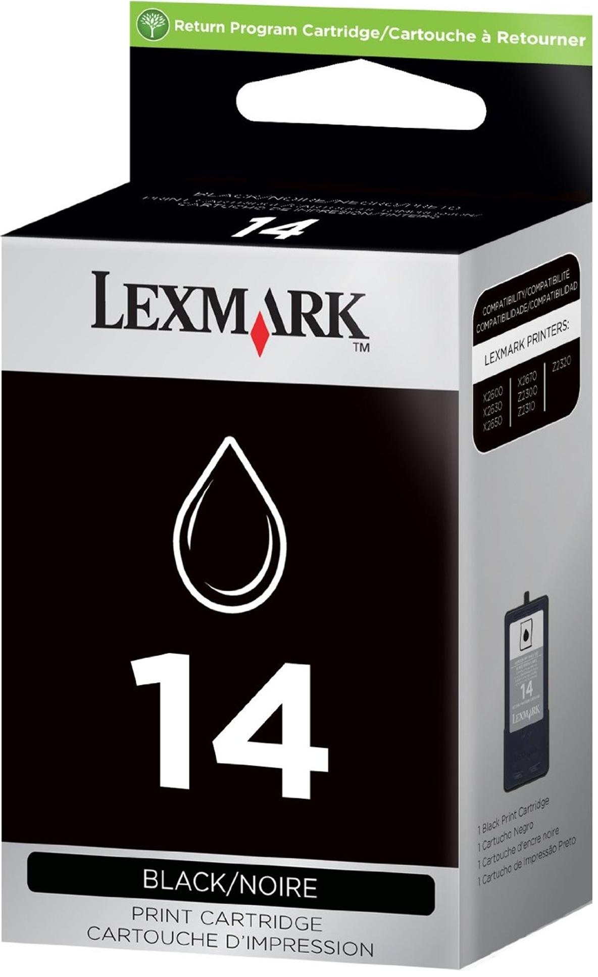 New, Pre-Owned - Lexmark No#14 (18C2090) Black ink Cartridge