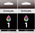 New, Pre-Owned - Lexmark # 1 Color (18C0948) Ink Cartridge, 2-Pack