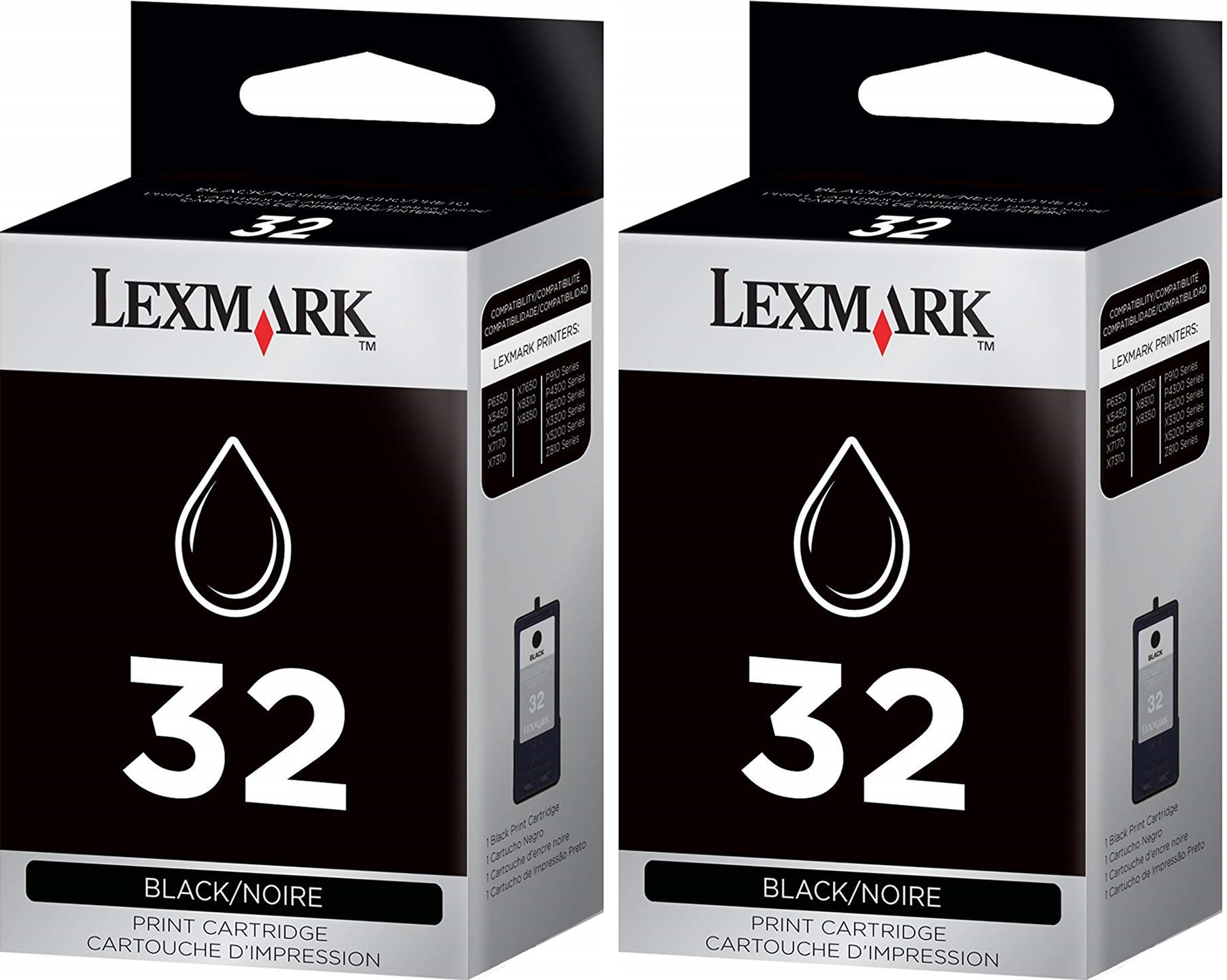 New, Pre-Owned - Lexmark (18C0533) NO.32  Ink Cartridges (Black, 2-Pack)