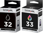 New, Pre-Owned - Lexmark 18C0532 #32/#33 Black & Color Twin Pack ink Cartridges