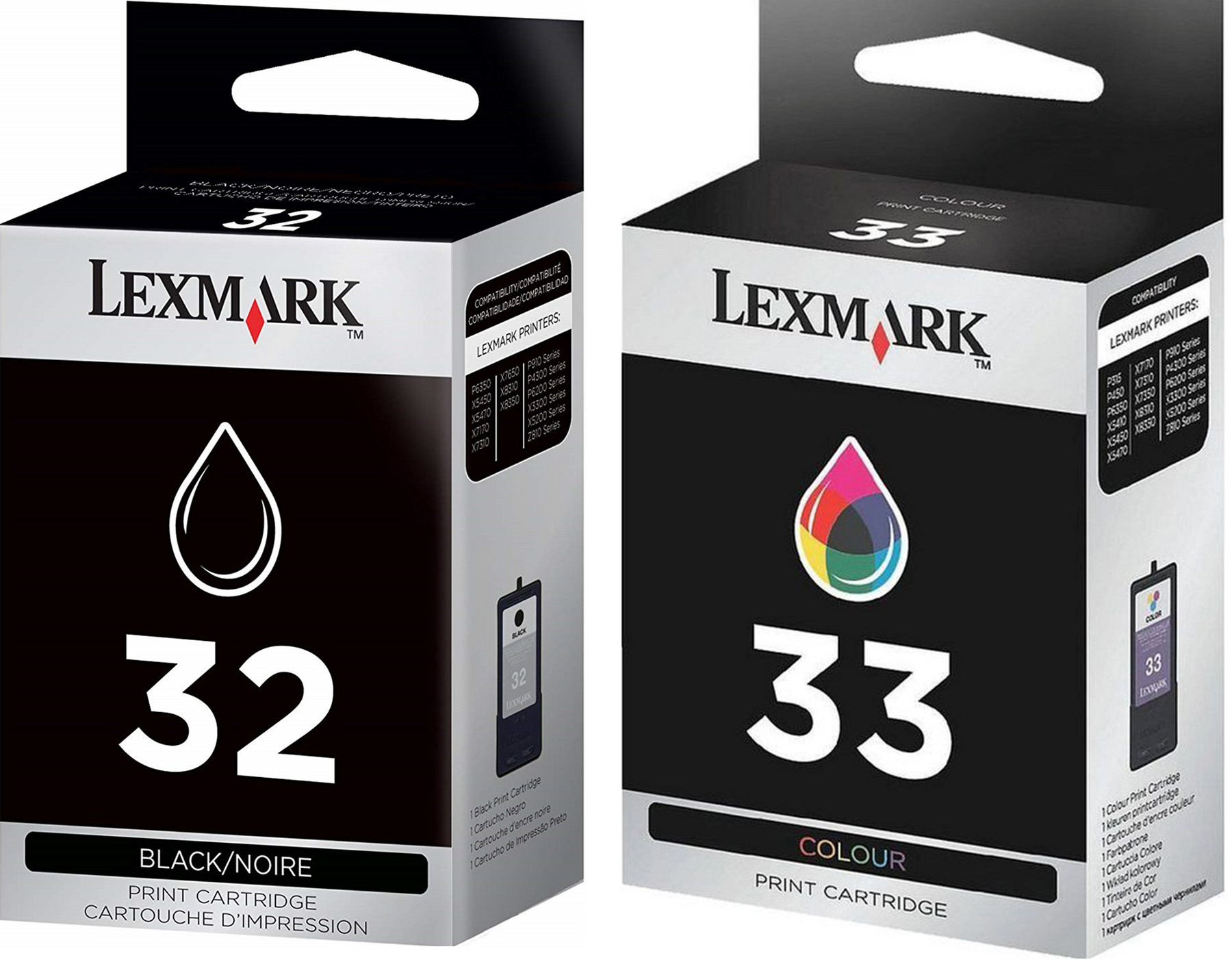 New, Pre-Owned - Lexmark 18C0532 #32/#33 Black & Color Twin Pack ink Cartridges