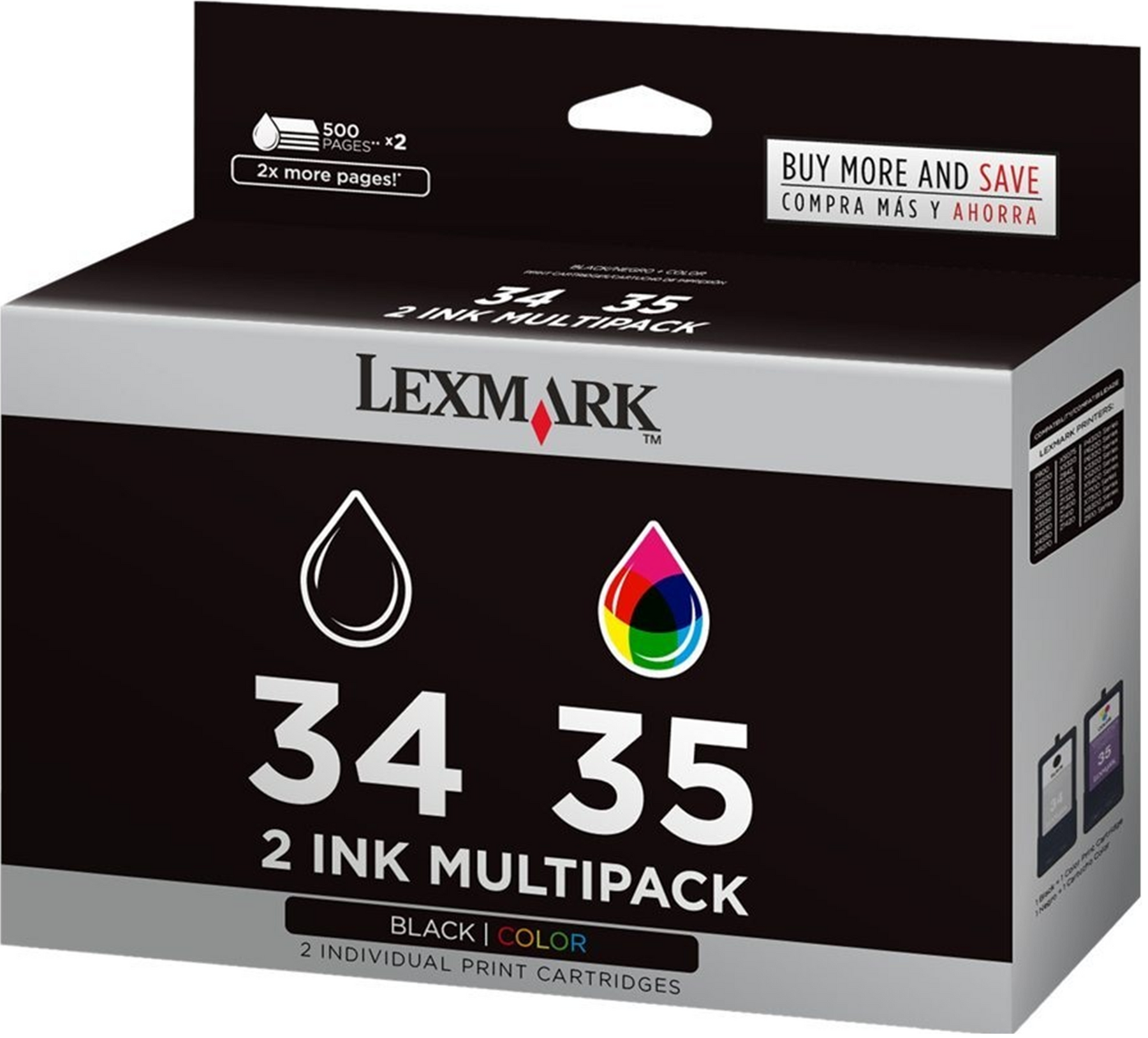 New, Pre-Owned - Lexmark #34/#35 Ink Cartridges, 18C0535 Combo Pack