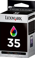 New, Pre-Owned - Lexmark 18C0035, NO #35, High Yield Color Ink Cartridge