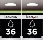 New, Pre-Owned - Lexmark 36 2PK Ink Cartridges Box X Series X4650 X3650