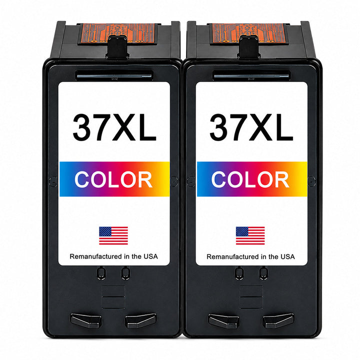 U.S. Remanufactured for Lexmark #37XL 18C2180 Color Ink Cartridge High Yield Twin Pack