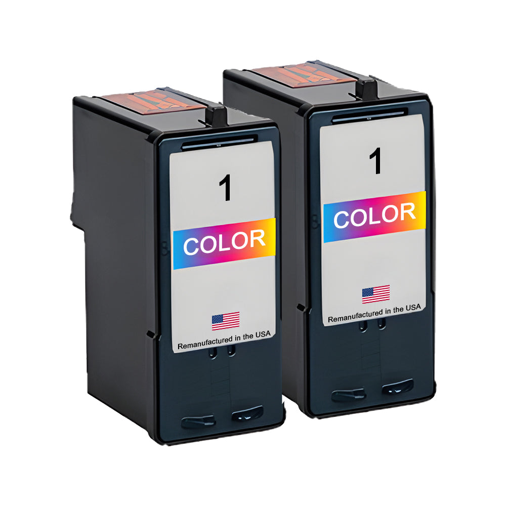 U.S. Remanufactured for Lexmark #1 Color Ink Cartridges Twin Pack