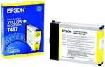 New, Pre-Owned - Epson T487 Standard Yield Yellow Inkjet Cartridge, T487011