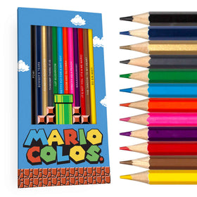 Mario Colos. Colored Pencil Set For Fans of Super Mario Brothers
