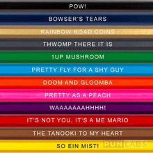 Mario Colos. Colored Pencil Set For Fans of Super Mario Brothers