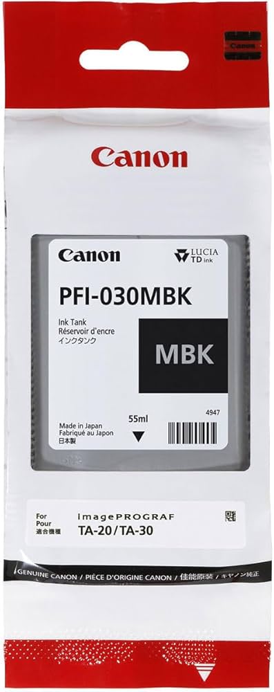 New, Pre-Owned - Canon PFI-030 Standard Yield Matte Black Ink Cartridge, 3488C001