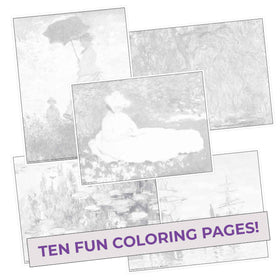 Monet Colors Coloring Pages (10 Pack)