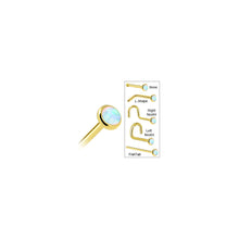 Solid 14K Yellow Gold 2mm Synthetic Opal Nose Ring