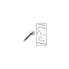 Platinum 1.5mm Ball Nose Ring