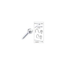 Platinum 1.5mm Genuine Diamond Nose Ring