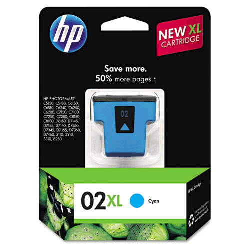 New, Pre-Owned - HP 02XL (C8733WN) Light Cyan Ink Cartridge