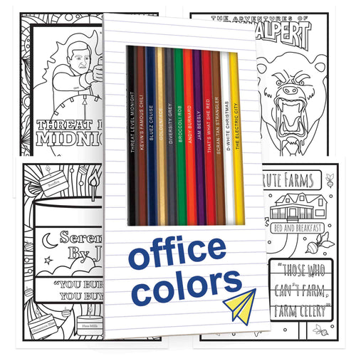 Office Colors Colored Pencils & Coloring Pages for Fans of The Office