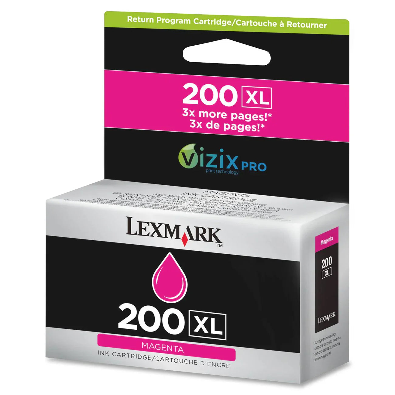 New, Pre-Owned - Lexmark 200xl High Yield Magenta Ink Cartridge, 14L0176