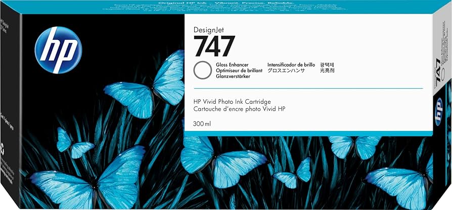 New, Pre-Owned - HP 747 300ml Gloss Enhancer DesignJet Ink Cartridge, P2V87A