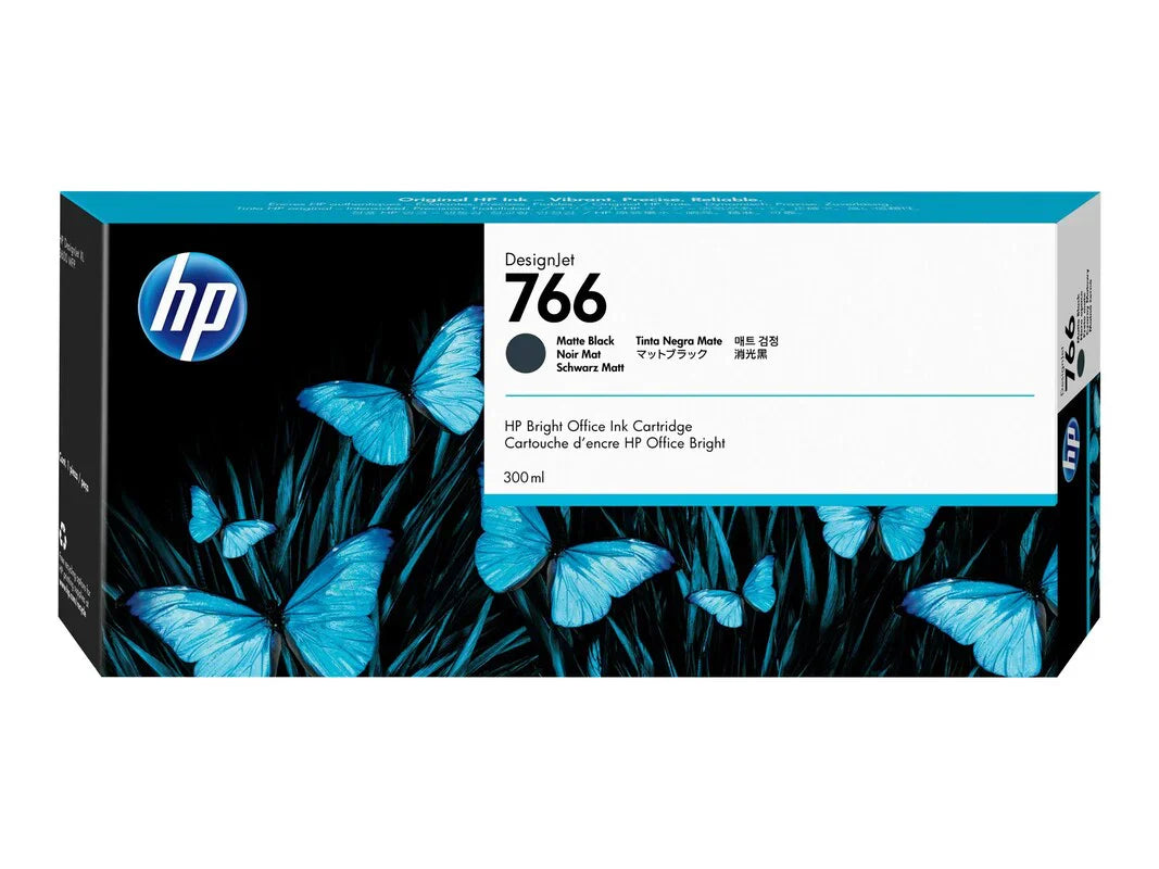 New, Pre-Owned - HP 766 High Yield Matte Black 300ml Ink Cartridge, P2V92A