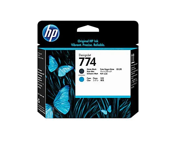 New, Pre-Owned - HP 774 Standard Yield Black / Cyan Inkjet Cartridge, P2W01A