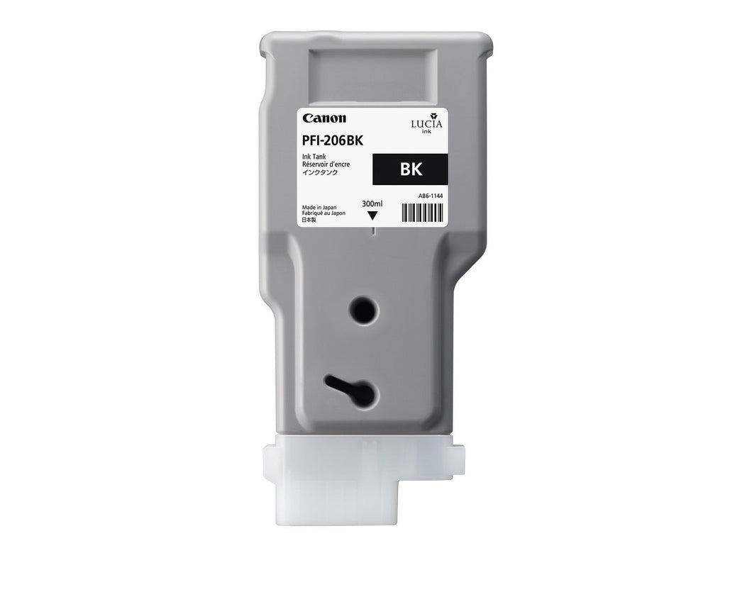 New, Pre-Owned - Canon PFI-206 300mL Black PFI-206BK Ink Cartridge