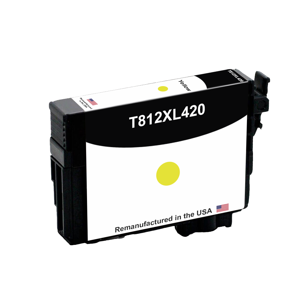 U.S. remanufactured for Epson 812XL Yellow High Yield Ink Cartridge