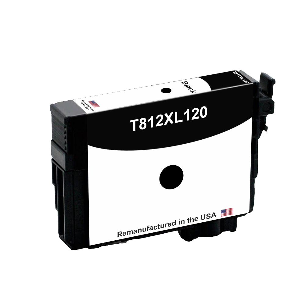 U.S. Remanufactured for Epson 812XL Black High Yield Ink Cartridge