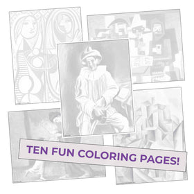 Picasso Colors Coloring Pages (10 Pack)