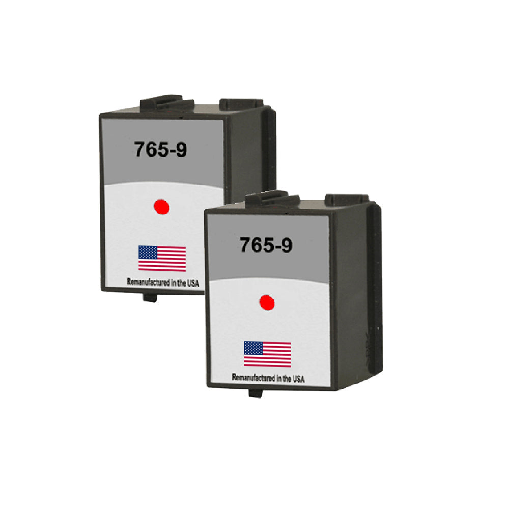 U.S. Remanufactured for Pitney Bowes 765-9 Fluorescent Red Ink Cartridges Twin Pack