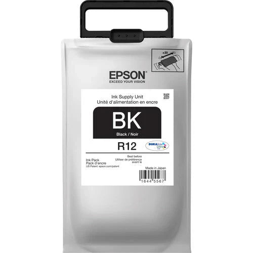 New, Pre-Owned - Epson R12 Standard Yield Black Ink Cartridge, TR12120