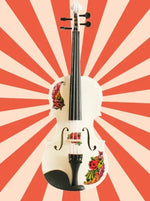 Butterfly Rose Tattoo White 1/4 Violin Outfit SUPER SAVINGS