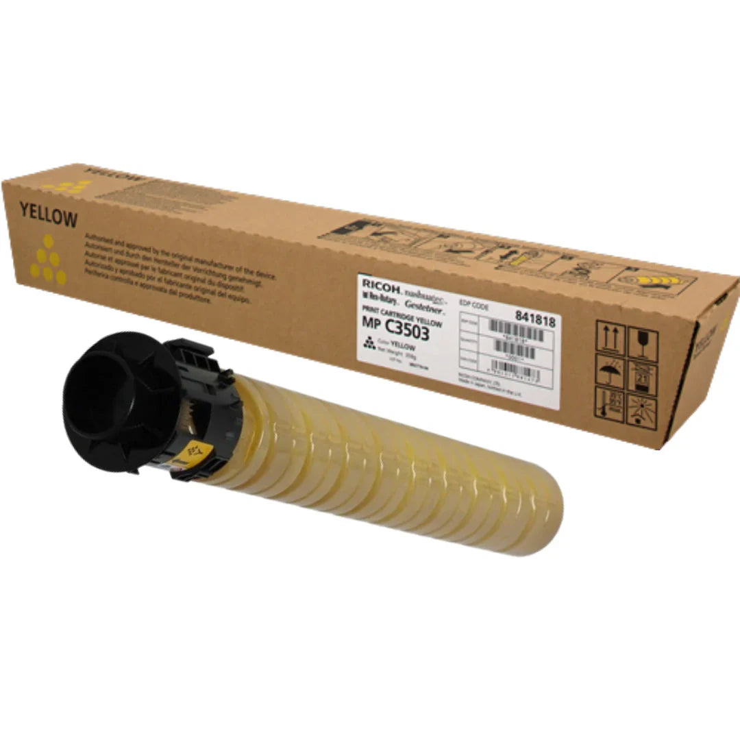 New, Pre-Owned - Ricoh MP C3503 Standard-Yield Yellow Toner Cartridge, 841818
