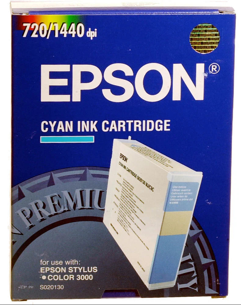 New, Pre-Owned - Epson S020130 Cyan Inkjet Cartridge, MJIC9C