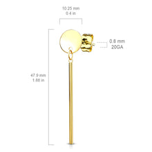 Circular Bar Drop Stainless Steel Dangle Earrings