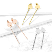 Circular Bar Drop Stainless Steel Dangle Earrings