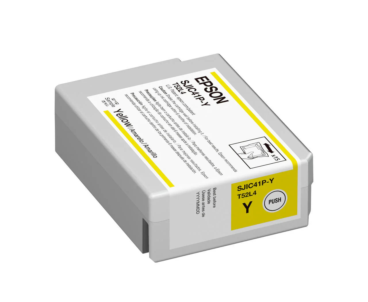 New, Pre-Owned - Epson T52L4 High Yield Yellow Ink Cartridge, SJIC41P-Y