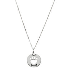 Heart U Back Cat Lover Paw Necklace
