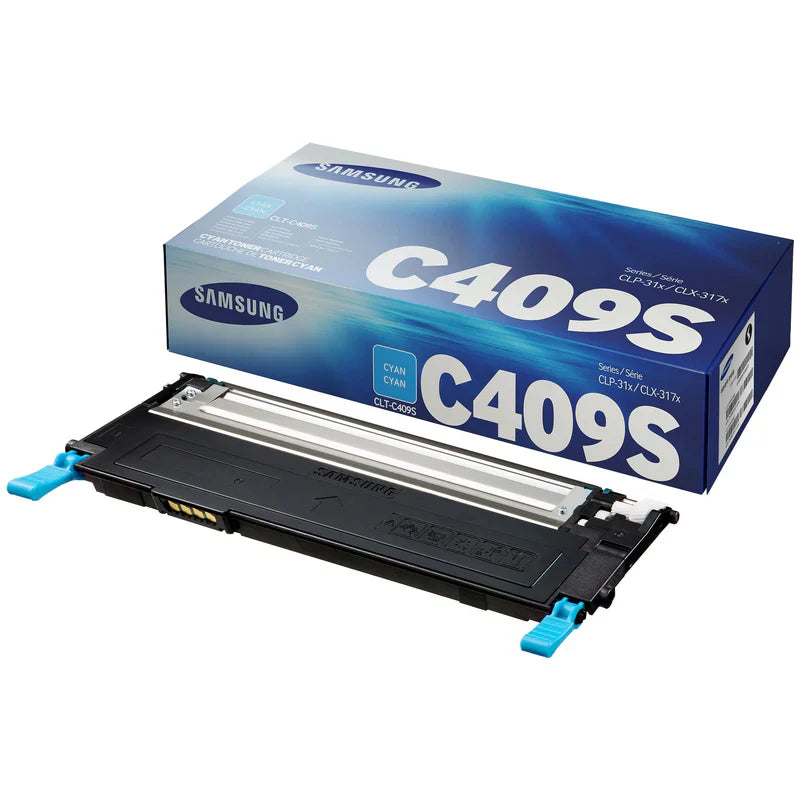 New, Pre-Owned - Samsung C409 Standard Yield Cyan Toner Cartridge, CLT-C409S